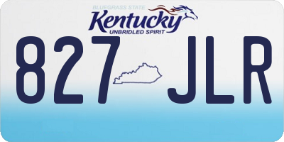 KY license plate 827JLR