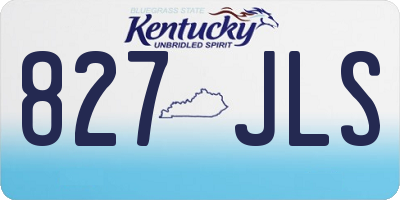 KY license plate 827JLS