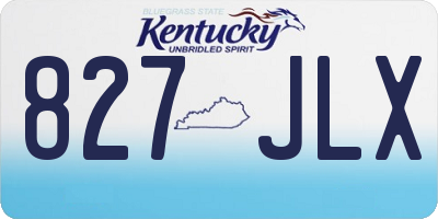KY license plate 827JLX