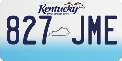 KY license plate 827JME