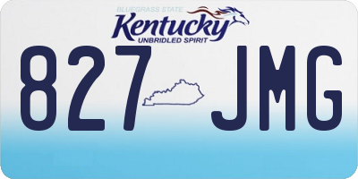 KY license plate 827JMG