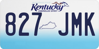 KY license plate 827JMK
