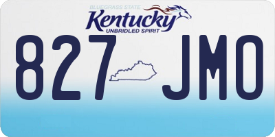KY license plate 827JMO
