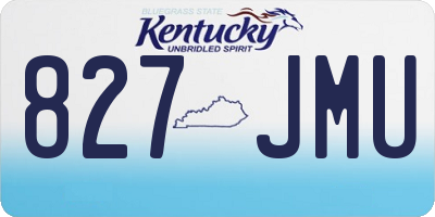 KY license plate 827JMU