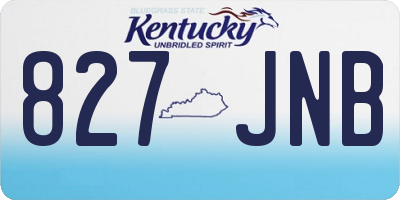 KY license plate 827JNB