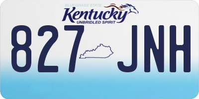 KY license plate 827JNH