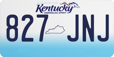 KY license plate 827JNJ