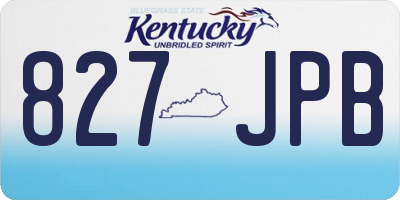 KY license plate 827JPB