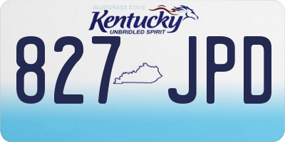 KY license plate 827JPD