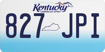 KY license plate 827JPI