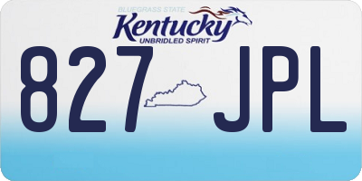 KY license plate 827JPL