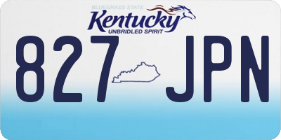KY license plate 827JPN