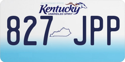 KY license plate 827JPP