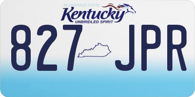 KY license plate 827JPR