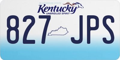 KY license plate 827JPS