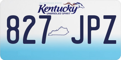 KY license plate 827JPZ