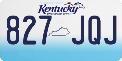 KY license plate 827JQJ
