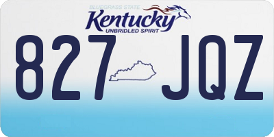 KY license plate 827JQZ