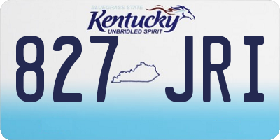 KY license plate 827JRI