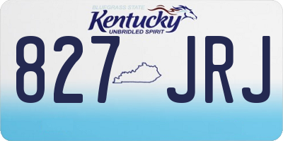 KY license plate 827JRJ