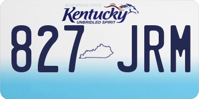 KY license plate 827JRM