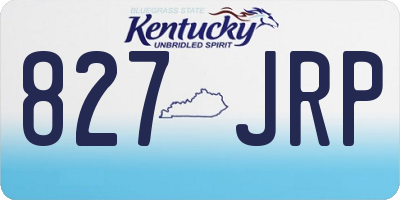 KY license plate 827JRP