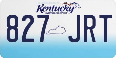 KY license plate 827JRT