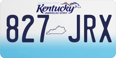 KY license plate 827JRX