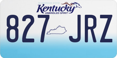 KY license plate 827JRZ