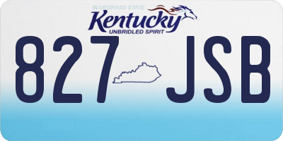 KY license plate 827JSB