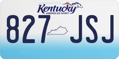 KY license plate 827JSJ