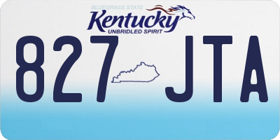 KY license plate 827JTA