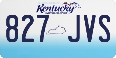 KY license plate 827JVS