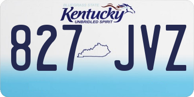 KY license plate 827JVZ
