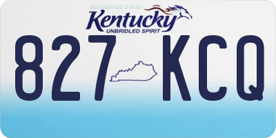 KY license plate 827KCQ