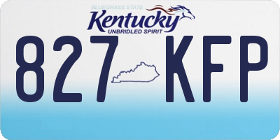 KY license plate 827KFP