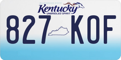 KY license plate 827KOF