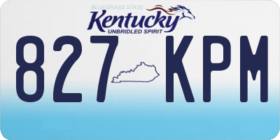 KY license plate 827KPM