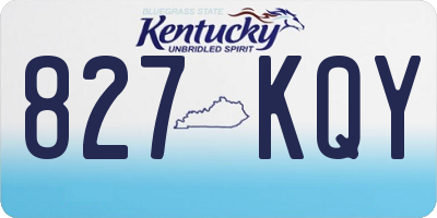KY license plate 827KQY