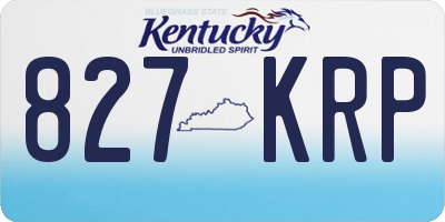 KY license plate 827KRP