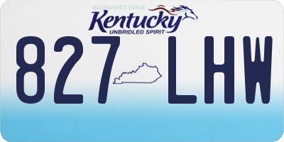 KY license plate 827LHW