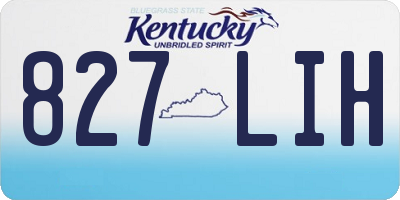 KY license plate 827LIH