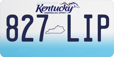 KY license plate 827LIP