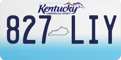 KY license plate 827LIY