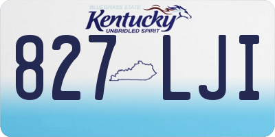 KY license plate 827LJI