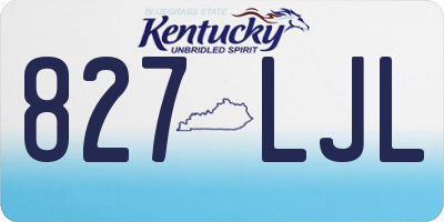 KY license plate 827LJL