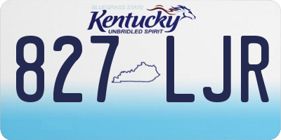 KY license plate 827LJR