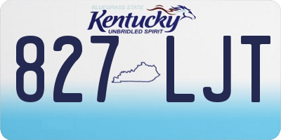 KY license plate 827LJT