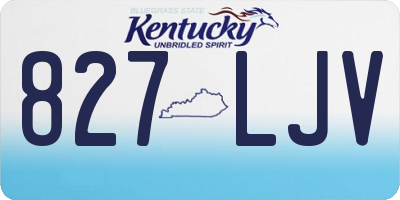 KY license plate 827LJV