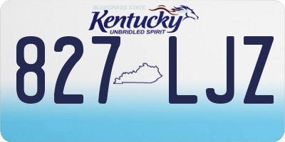 KY license plate 827LJZ